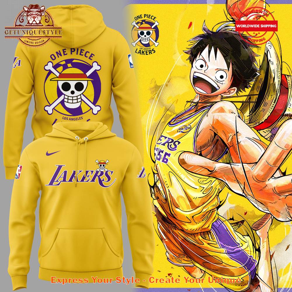  Los Angeles Lakers x One Piece Hoodie