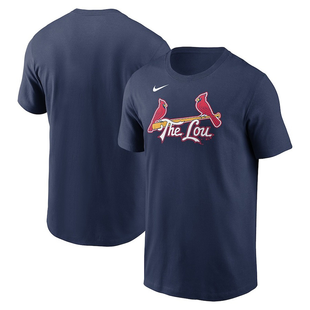  Navy 2024 St Louis Cardinals City Connect Wordmark T-Shirt Gifts For Baseball Fans