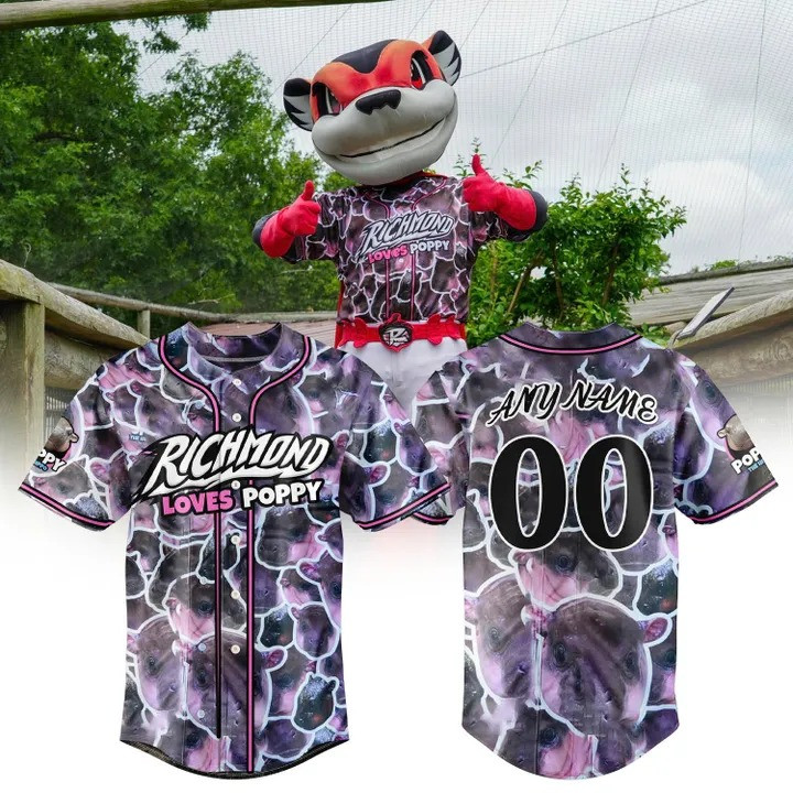  Richmond Flying Squirrels x Poppy jerseys on May 28