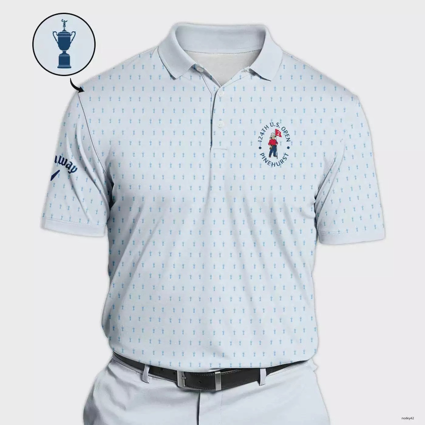 124th US Open Pinehurst Golf Polo Shirt Callaway Cup Pastel Blue Polo Shirt Dad Gifts