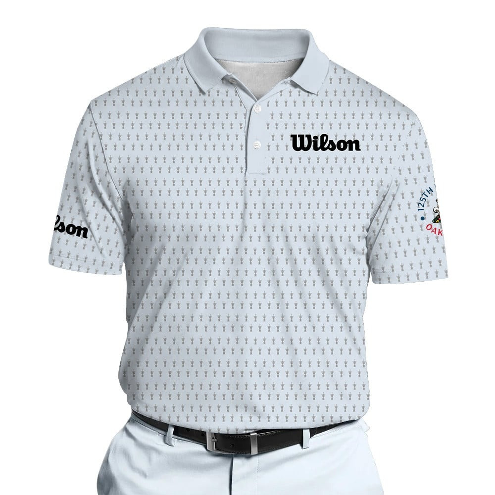 125th U.S. Open Oakmont Light Blue Dynamic Microfiber WS Men Polo Shirt Golf Gifts For Golfers