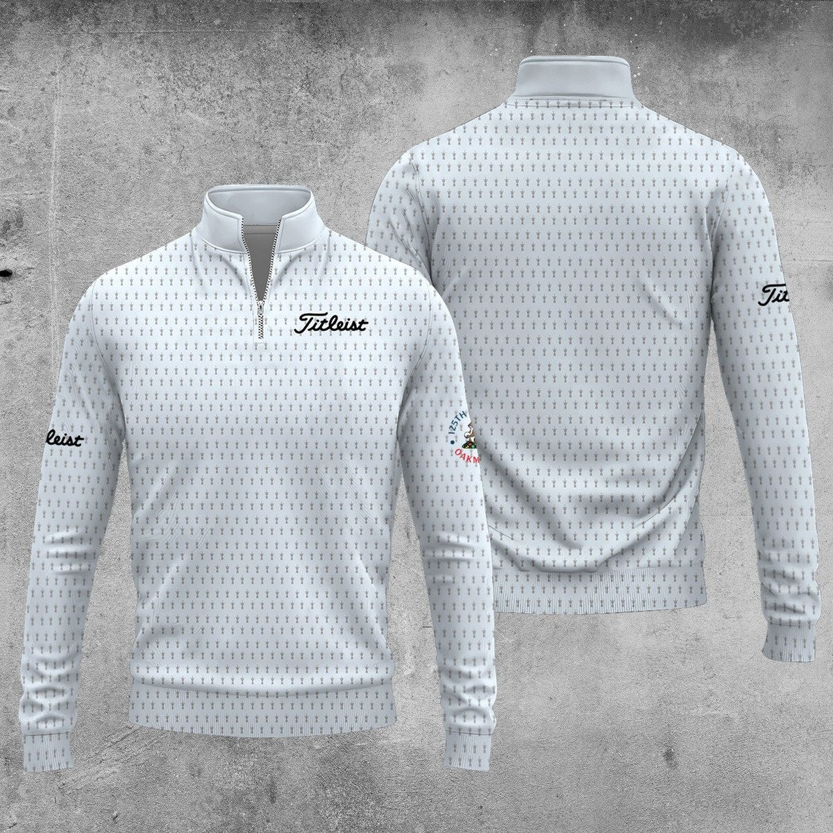125th U.S. Open Oakmont Light Blue Quarter-Zip Pullover Golf Gifts For Golfers