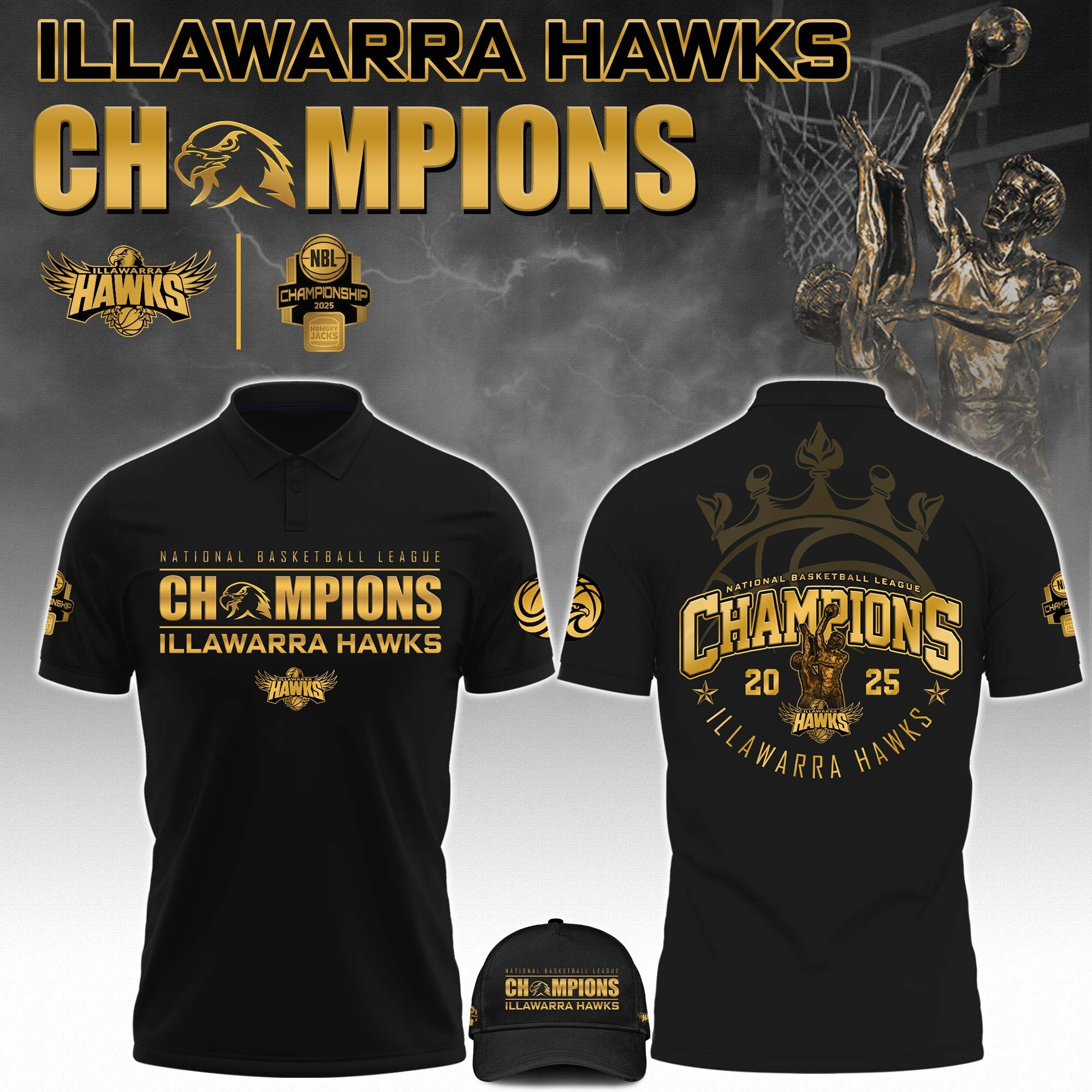 1Illawarra Hawks NBL Champions Polo 1Illawarra Hawks NBL National Basketball League Champions Best Gifts For Basketball Lovers