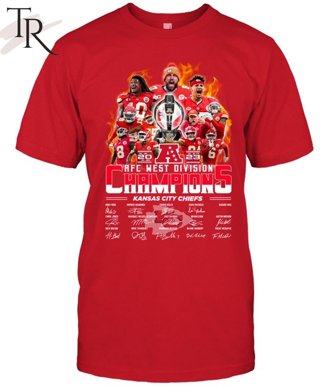 2023 AFC West Division Champions Kansas City Chiefs Signature T-Shirt
