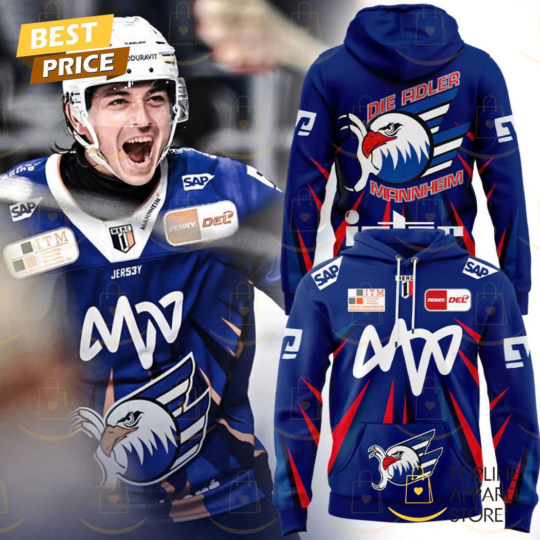 2024-2025 Adler Mannheim Design Hoodie - Blue