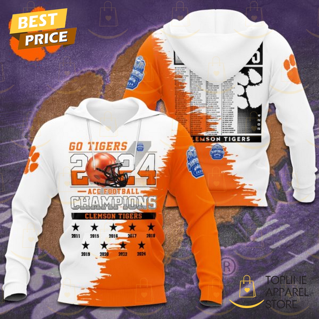 2024-2025 Afc Football Champs Clemson Tigers Go Tigers Hoodie