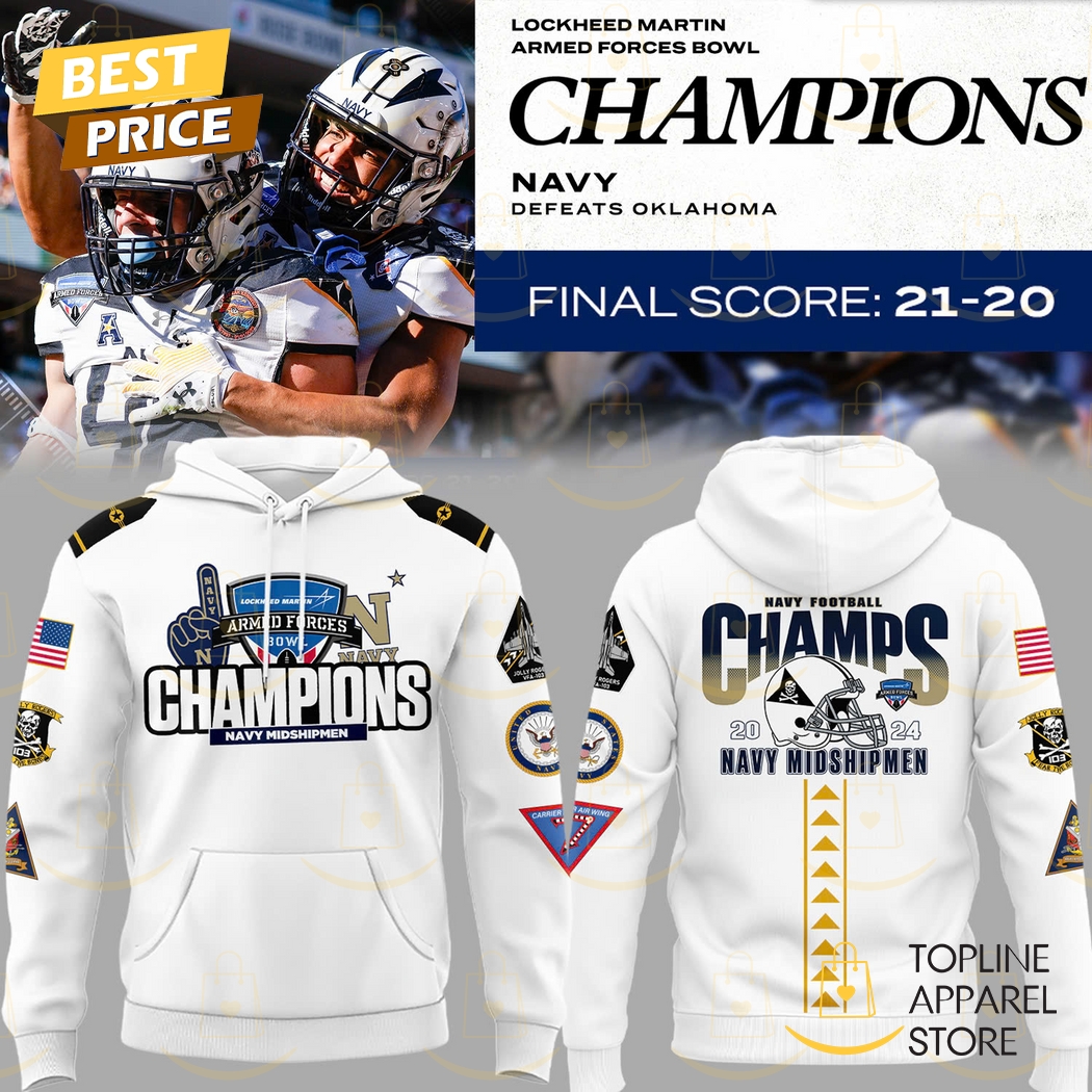 2024-2025 Armed Forces Bowl Navy Midshipmen Hoodie