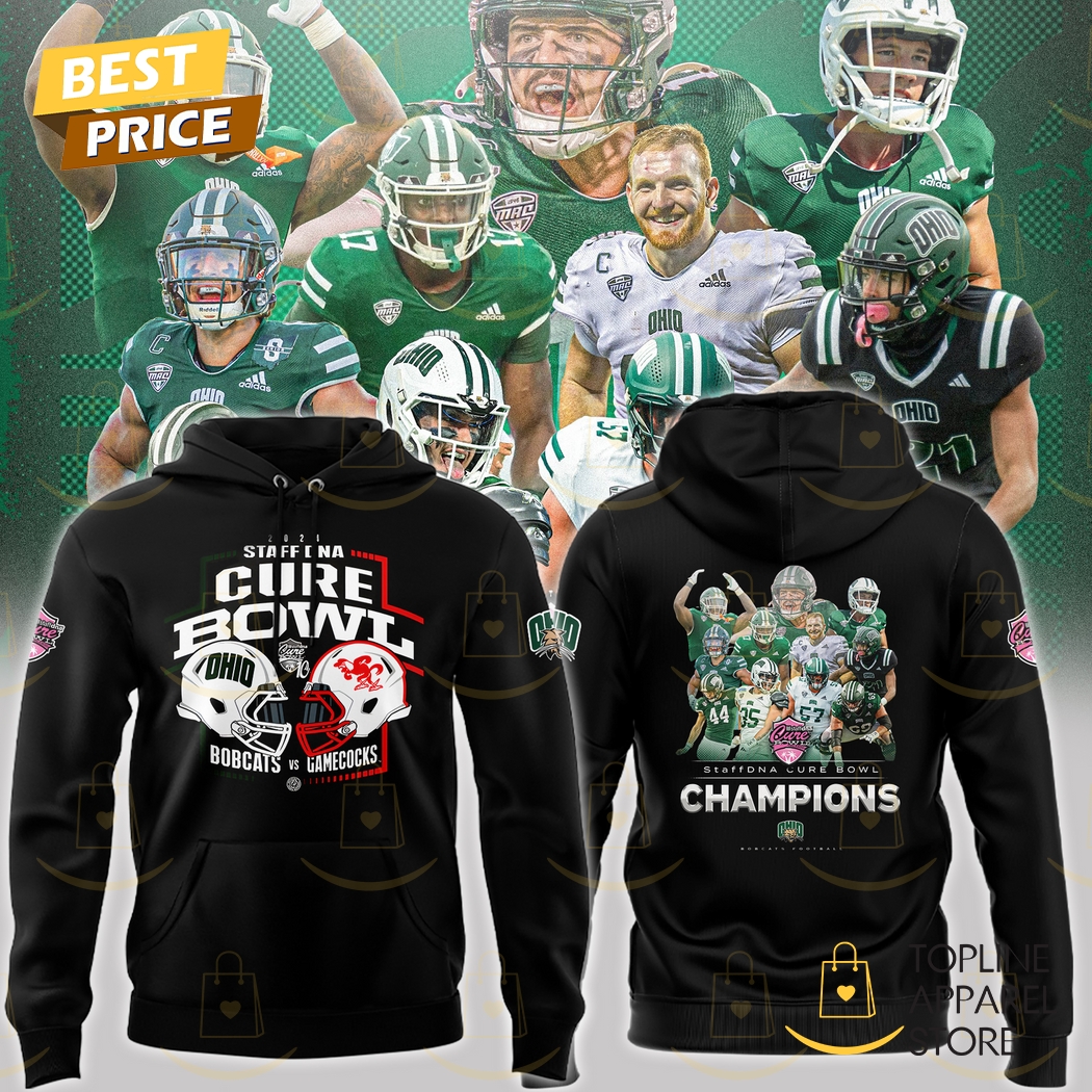 2024-2025 Cure Bowl Champions Ohio Bobcats Hoodie - Black