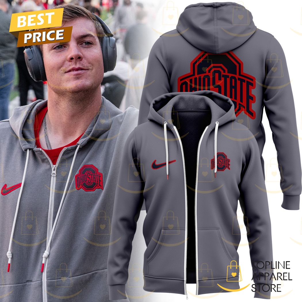 2024-2025 Ohio State Buckeyes Football Zip Hoodie Premium Merchandise