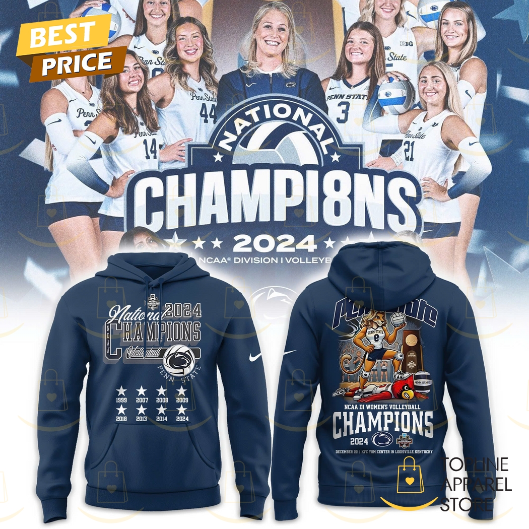 2024-2025 Penn State Nittany Lions Women Volleyball National Champions Hoodie