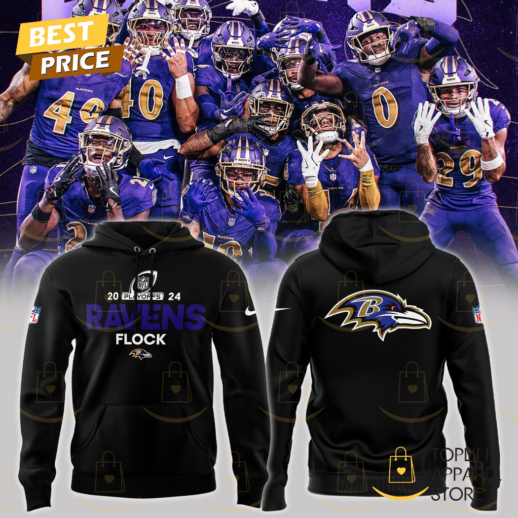 2024-2025 Playoffs Baltimore Ravens Flock Hoodie