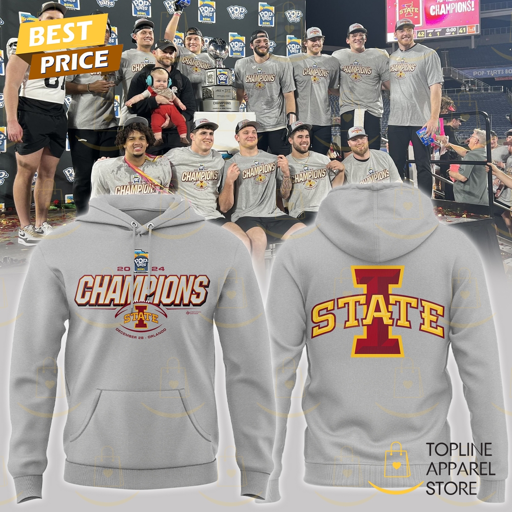 2024-2025 Pop-Tarts Bowl Champions Iowa State Cyclones Football Hoodie