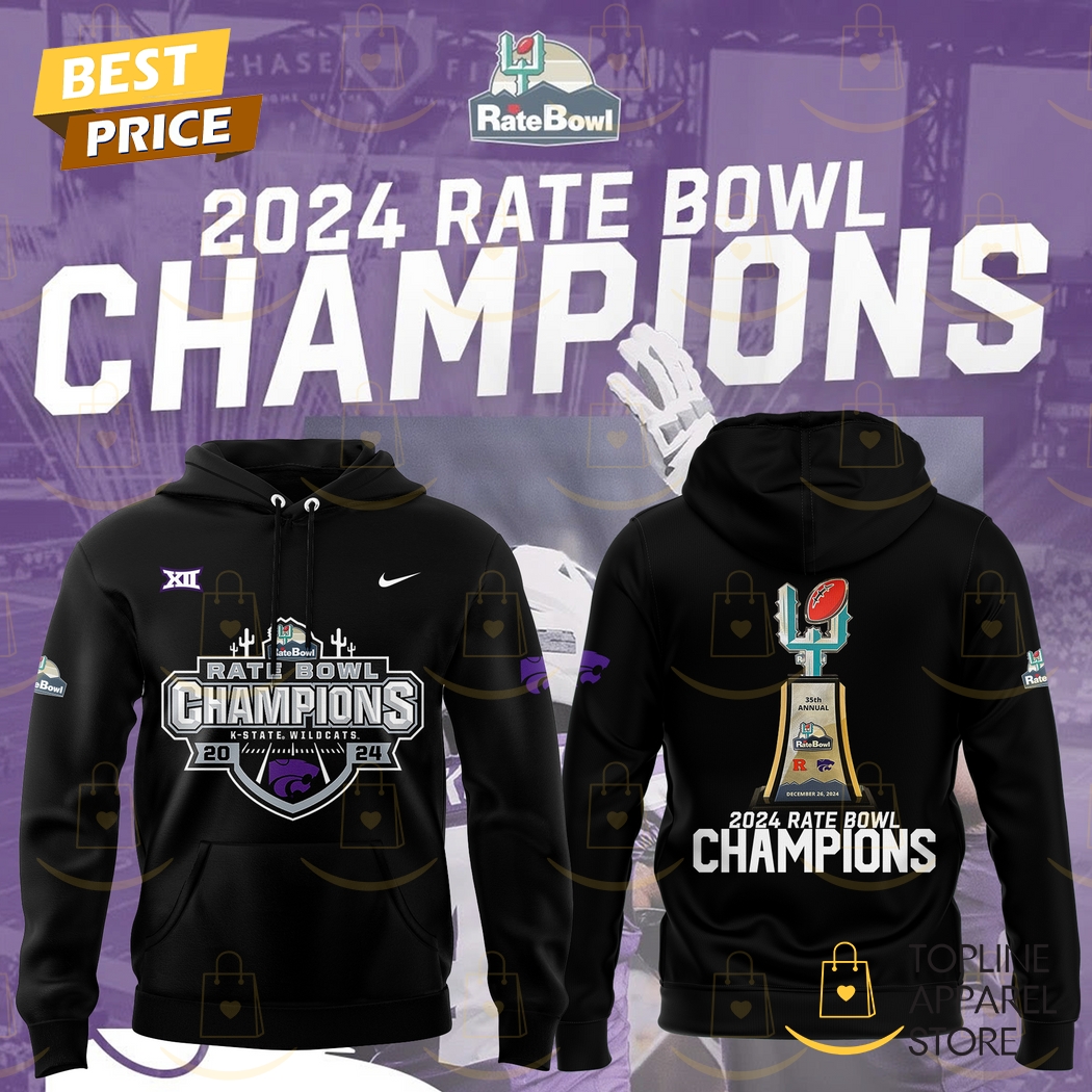 2024-2025 Rate Bow Champions Kansas State Wildcats Football Hoodie