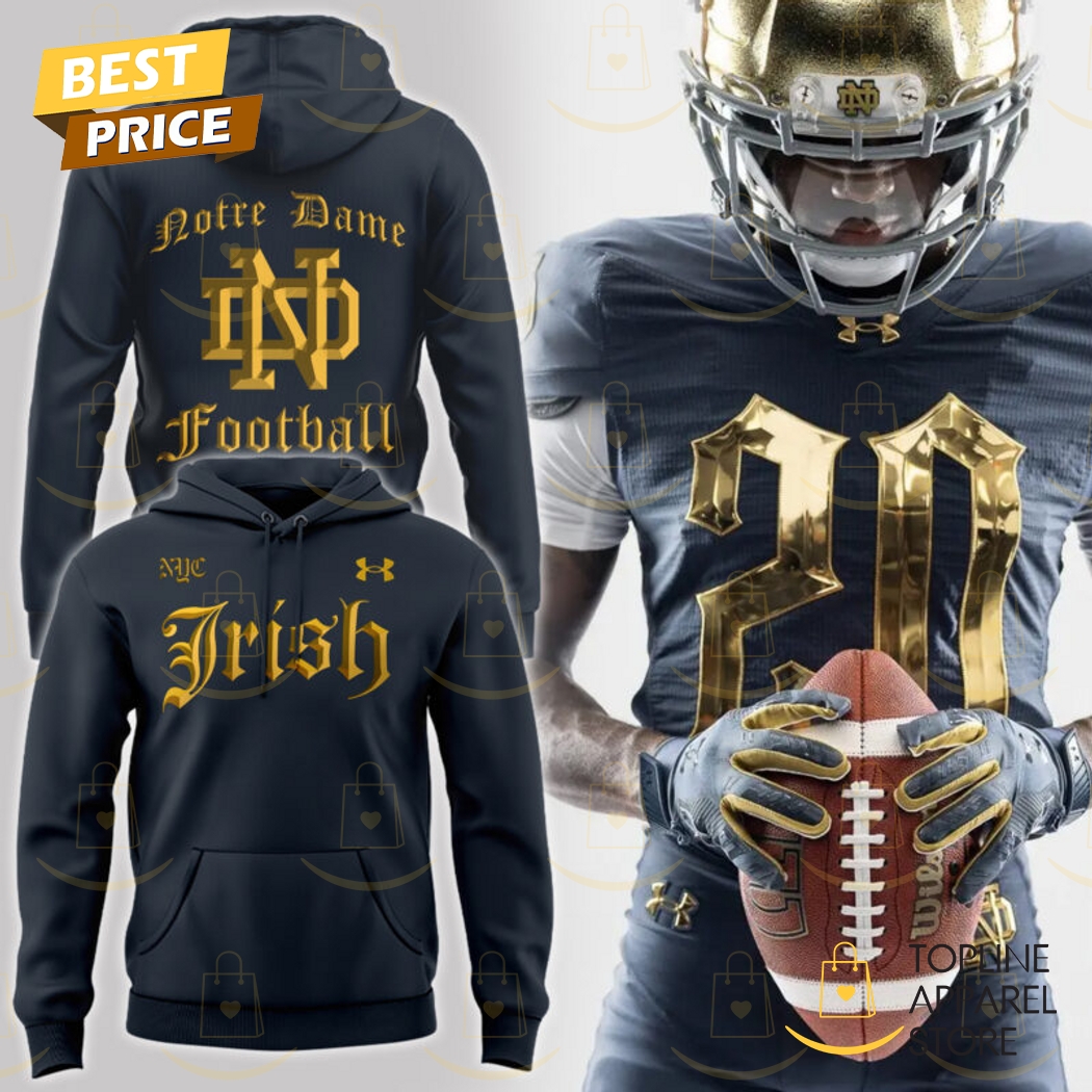 2024-2025 Shamrock Series Notre Dame Fighting Irish Football Design Hoodie