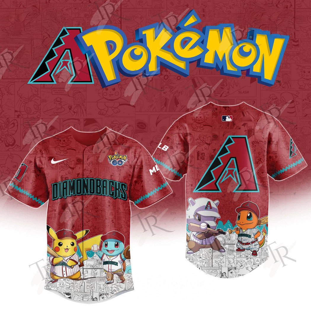 2025 Arizona Diamondbacks Pokemon Go Special Baseball Jersey Gift Ideas For Baseball Players