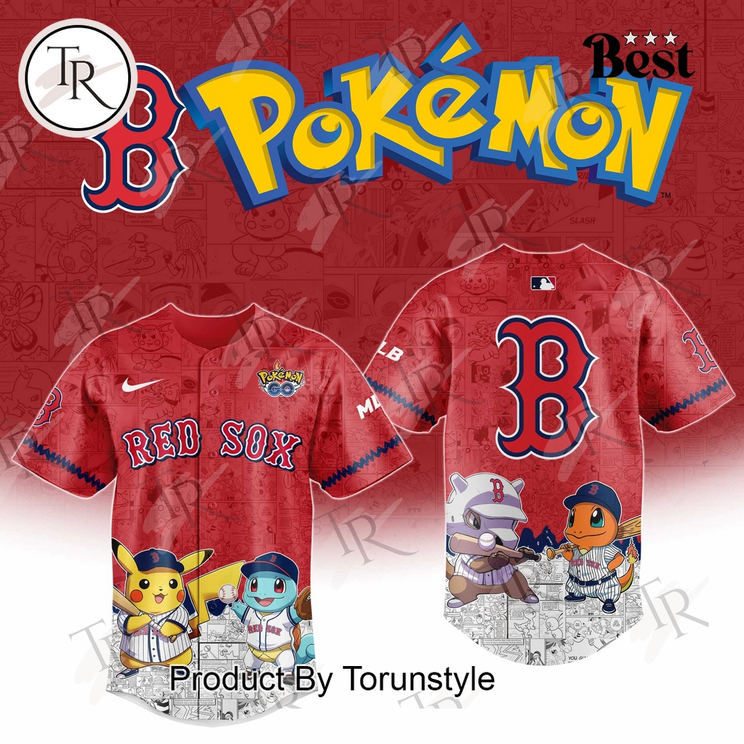 2025 Boston Red Sox Pokemon Go Special Baseball Jersey