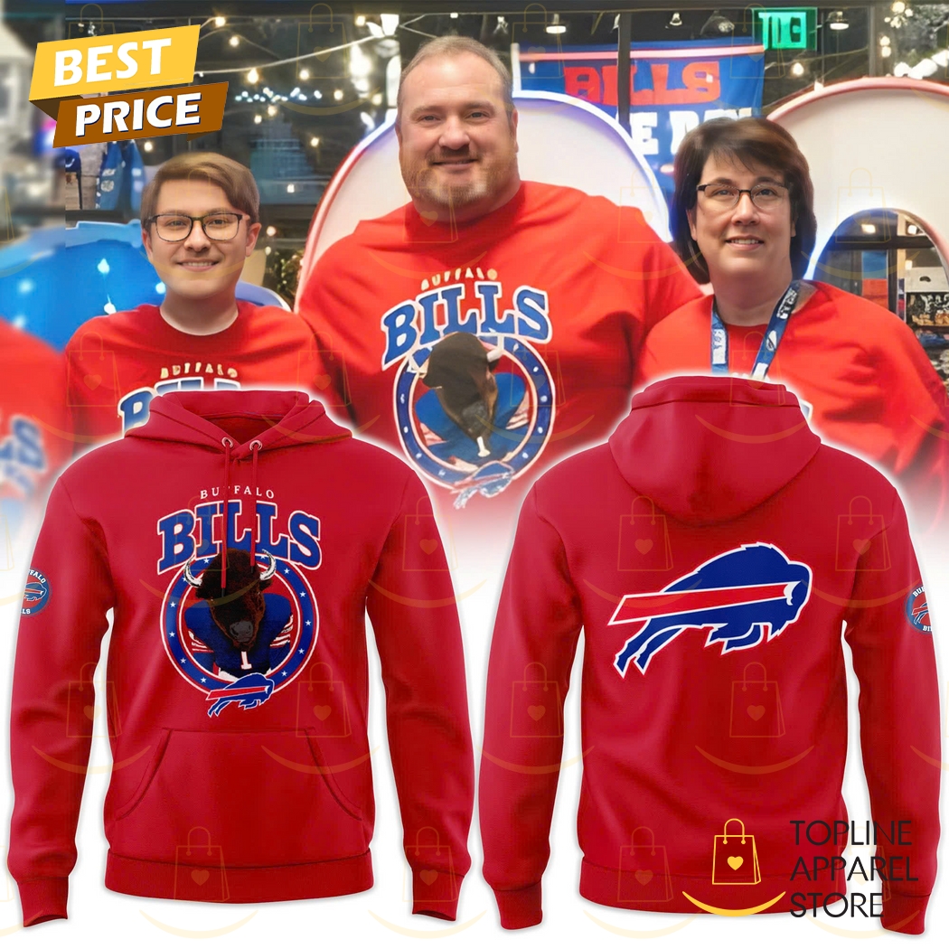 2025 Buffalo Bills Football Design Hoodie - Red