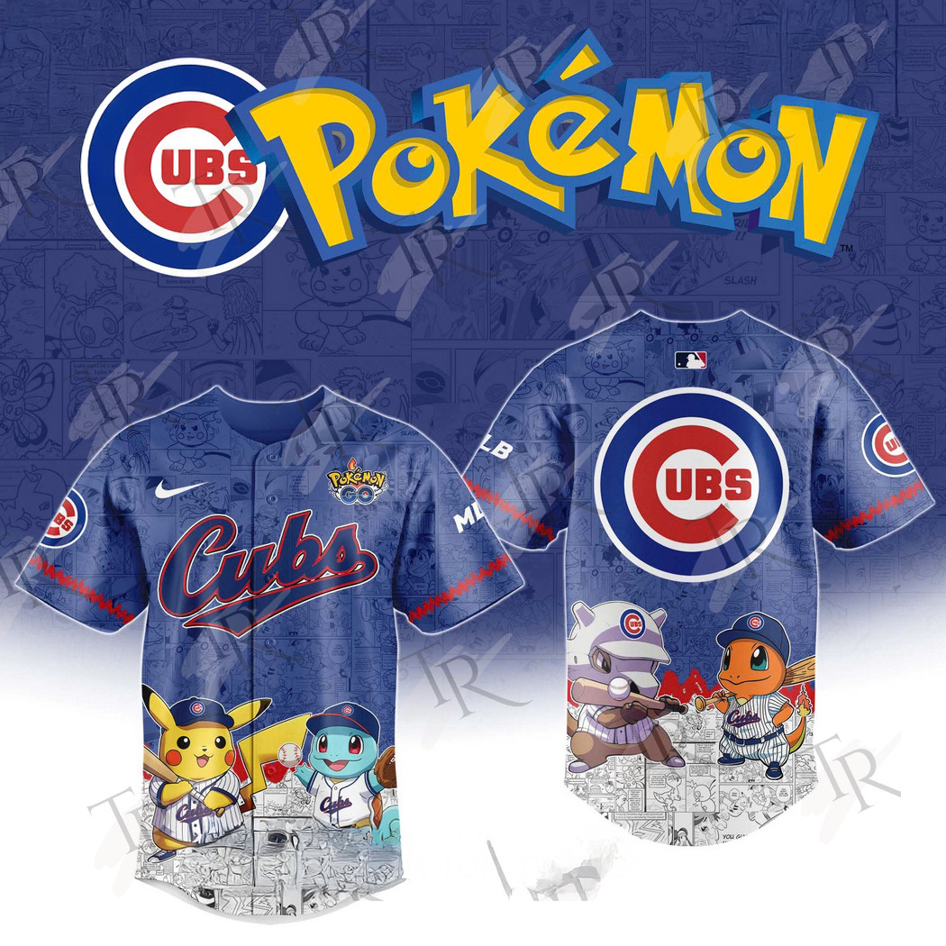 2025 Chicago Cubs Pokemon Go Special Baseball Jersey Baseball Best Gifts
