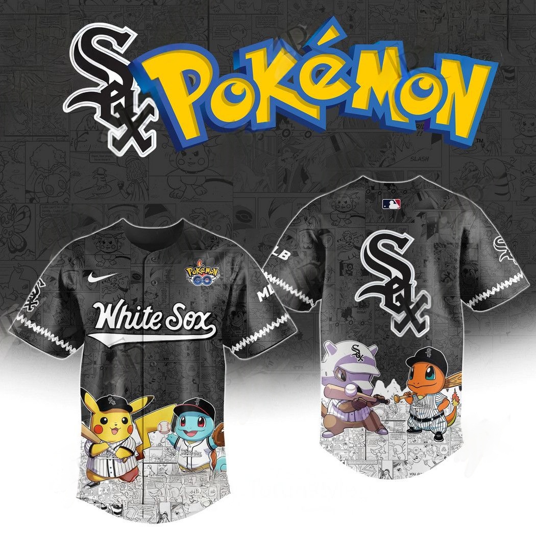 2025 Chicago White Sox Pokemon Go Special Baseball Jersey Baseball Fatherâ€™s Day Gifts
