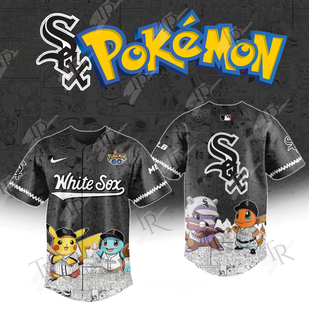 2025 Chicago White Sox Pokemon Go Special Baseball Jersey Baseball Fatherâ€™s Day Gifts