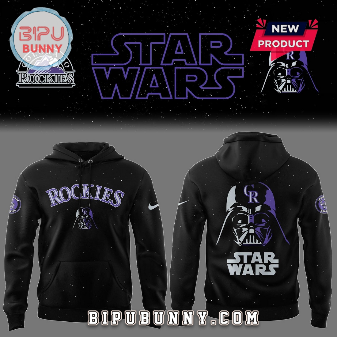2025 Colorado Rockies Baseball x Stars Wars Hoodie