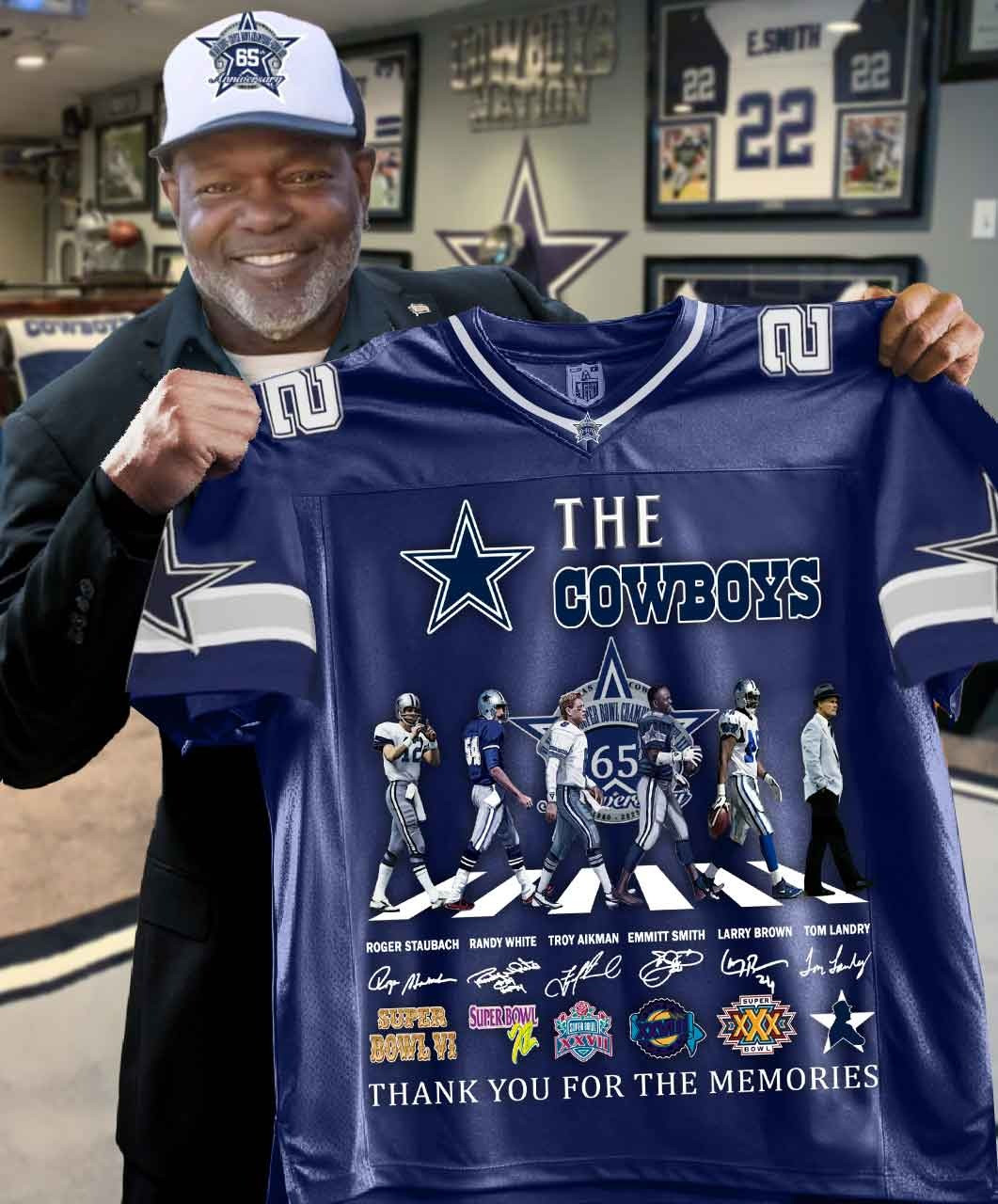 2025 Dallas Cowboys 65th Anniversary Jersey V-Neck Short Sleeve T-shirt Perfect Gift for Cowboys Fans