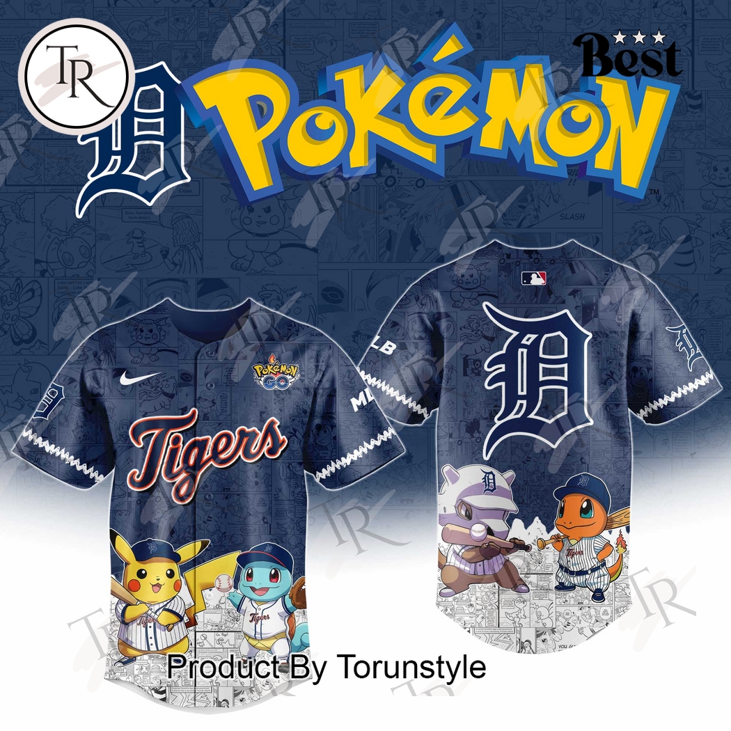 2025 Detroit Tigers Pokemon Go Special Baseball Jersey 
