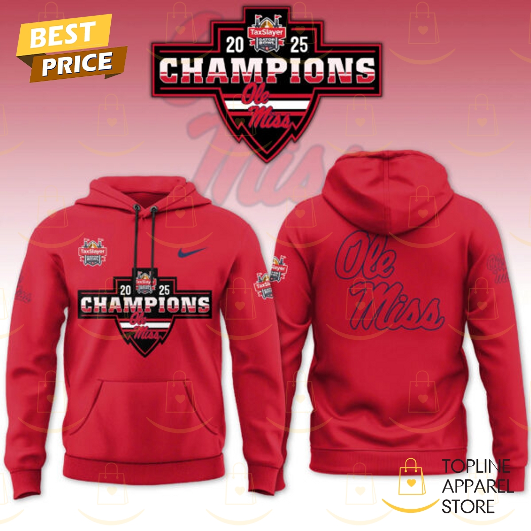 2025 Gator Bowl Gameday Ole Miss Rebels Hoodie - Red