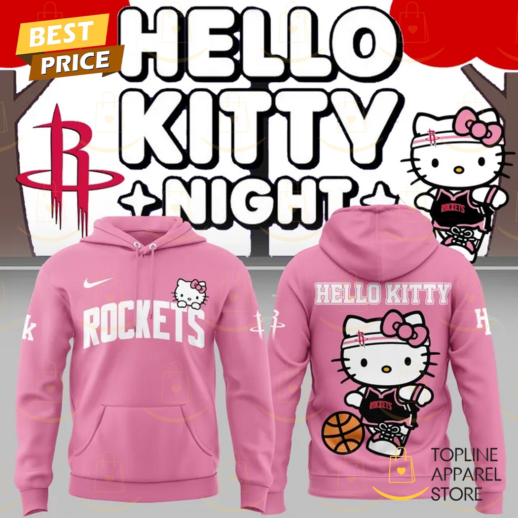 2025 Houston Rockets x Hello Kitty Hoodie - Pink