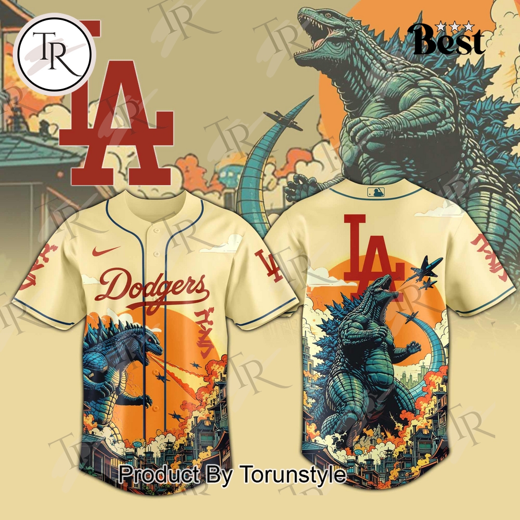 2025 Los Angeles Dodgers Godzilla New Baseball Jersey