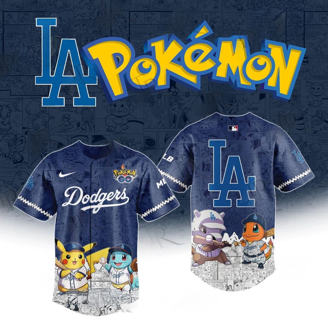 2025 Los Angeles Dodgers Pokemon Go Special Baseball Jersey Baseball Best Gifts