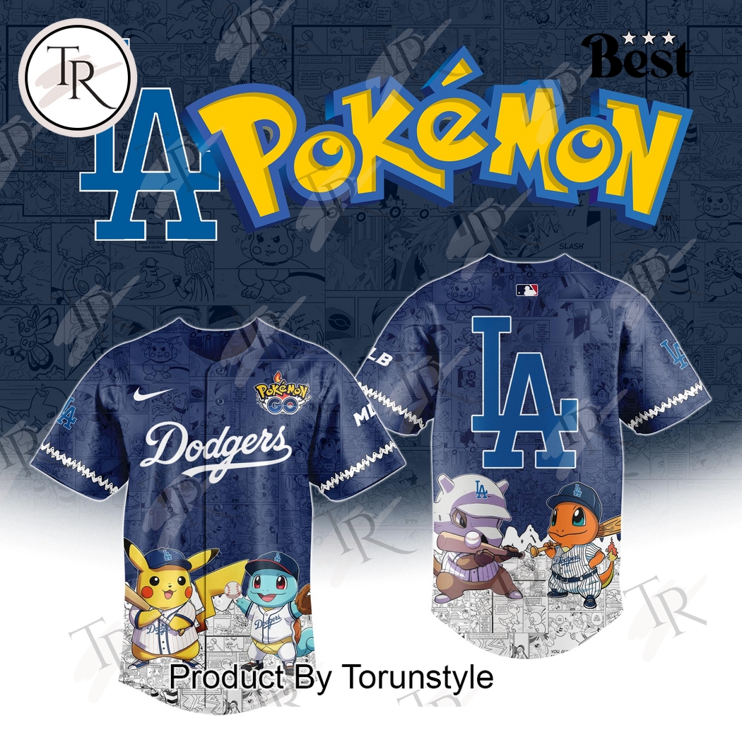 2025 Los Angeles Dodgers Pokemon Go Special Baseball Jersey - vazava store