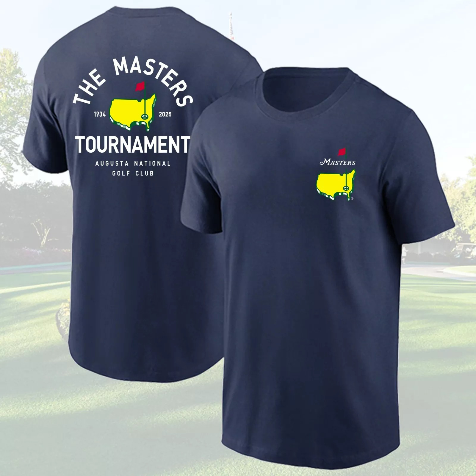 2025 Masters Golf Tournament Augusta National T-Shirt Gifts For Golfers - Navy, XL