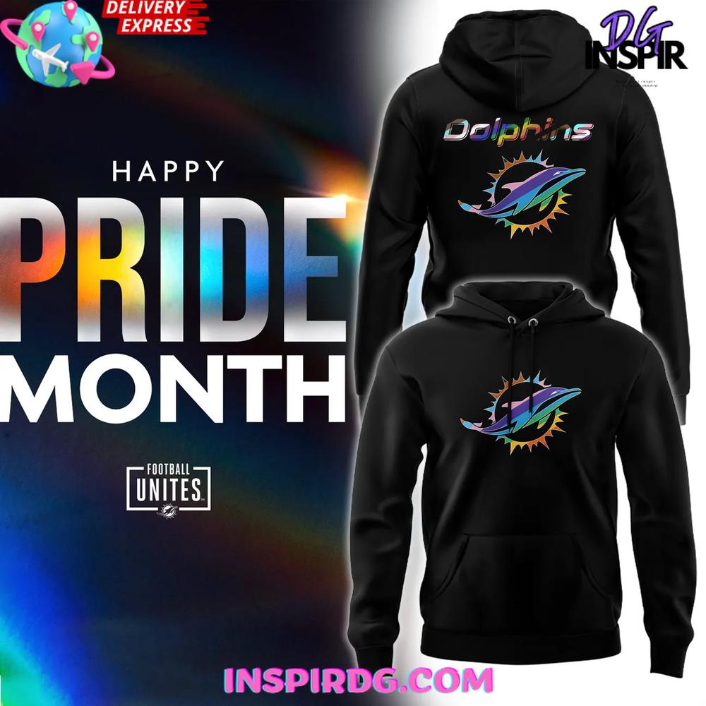 2025 Miami Dolphins Pride Month Edition Hoodie Premium Merchandise