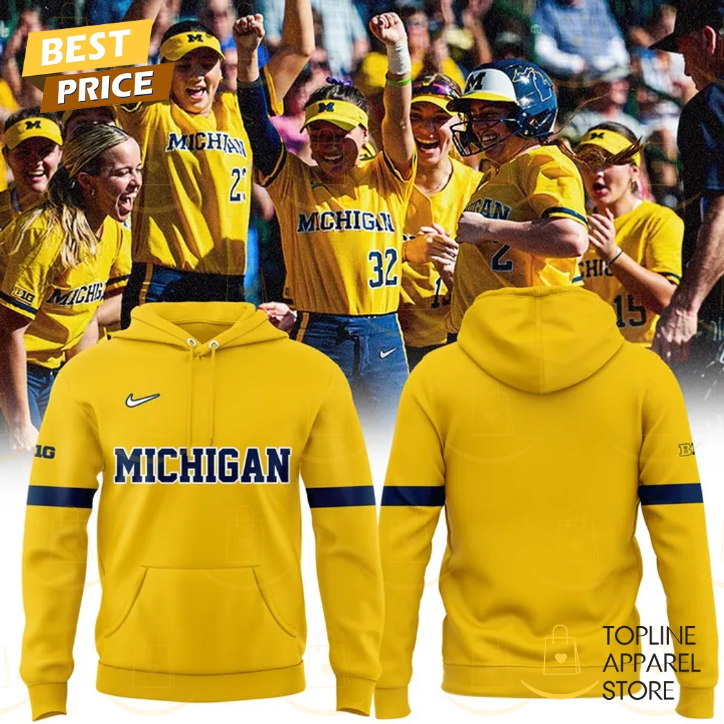 2025 Michigan Wolverines Softball Hoodie - Gold
