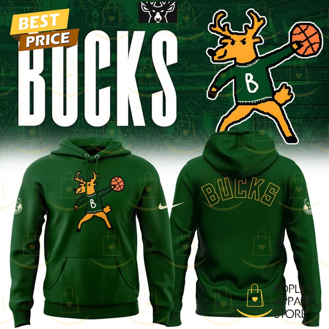 2025 Milwaukee Bucks Basketball Design Hoodie - Green