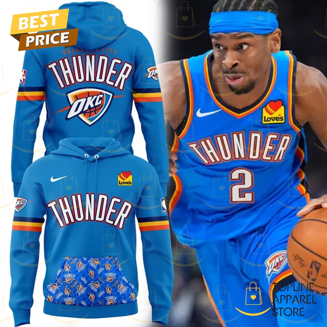 2025 Oklahoma City Thunder Basketball Hoodie - Blue Premium Merchandise