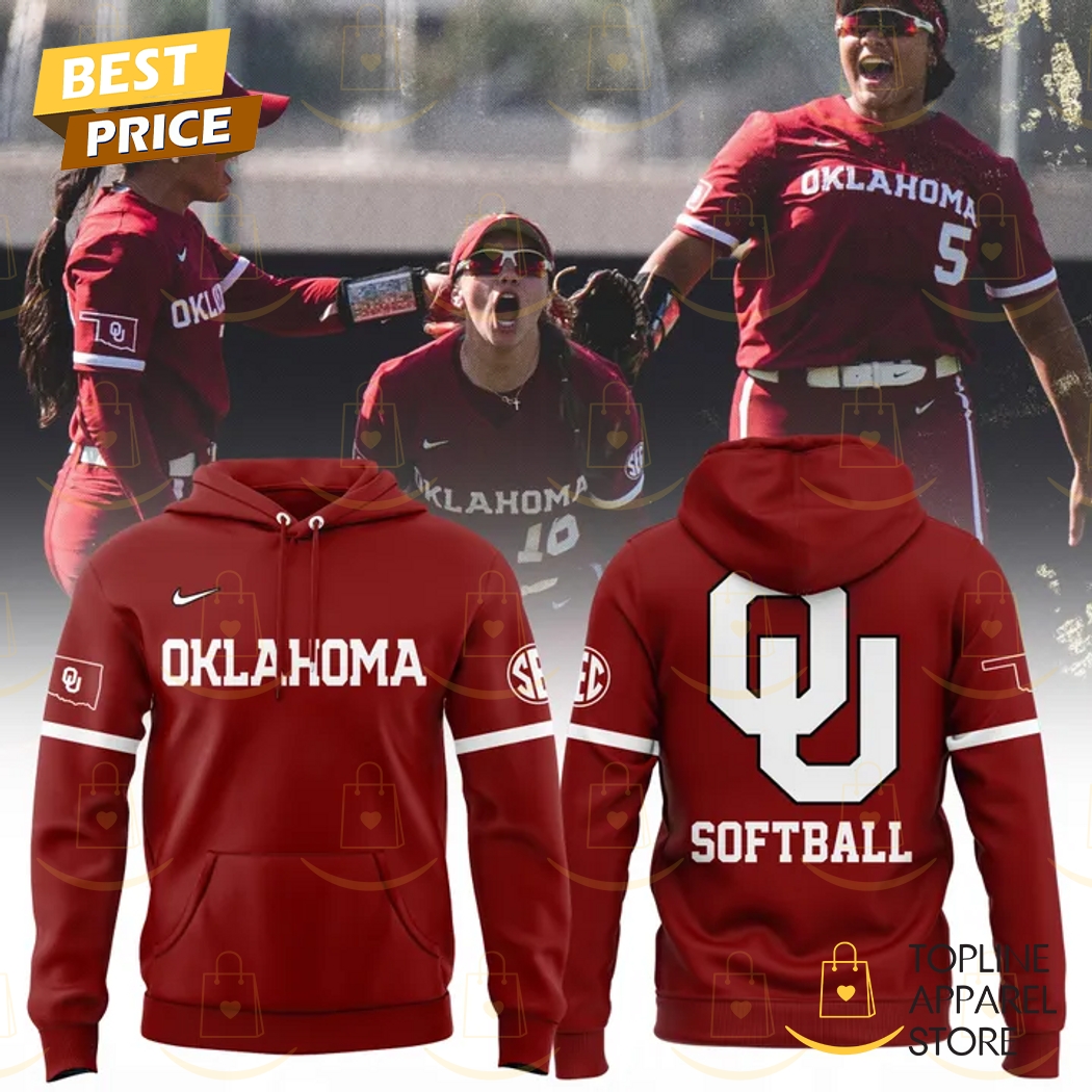 2025 Oklahoma Sooners Women Softball Hoodie - Red Premium Merchandise