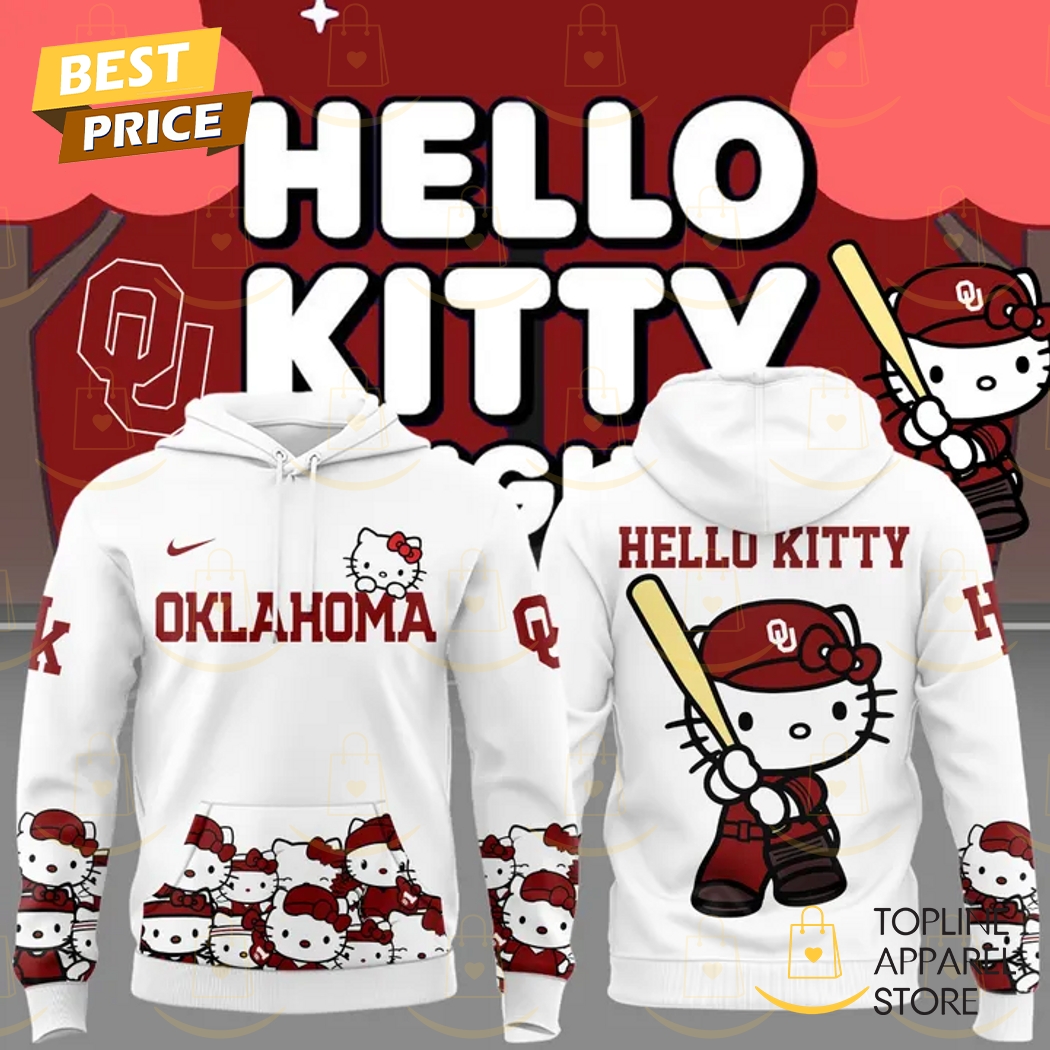 2025 Oklahoma Sooners Women Softball x Hello Kitty Hoodie - Red