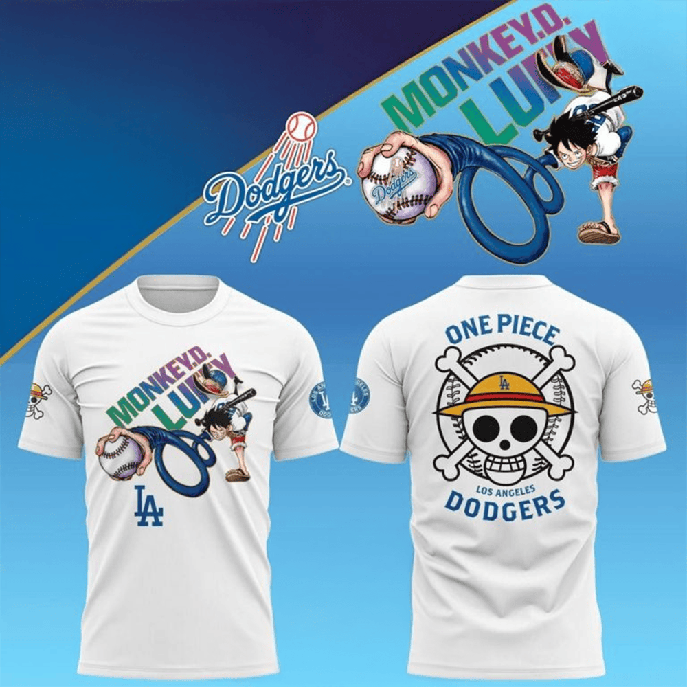 2025 One Piece Night x Los Angeles Dodgers Stadium T-Shirt First Fathers Day Gift