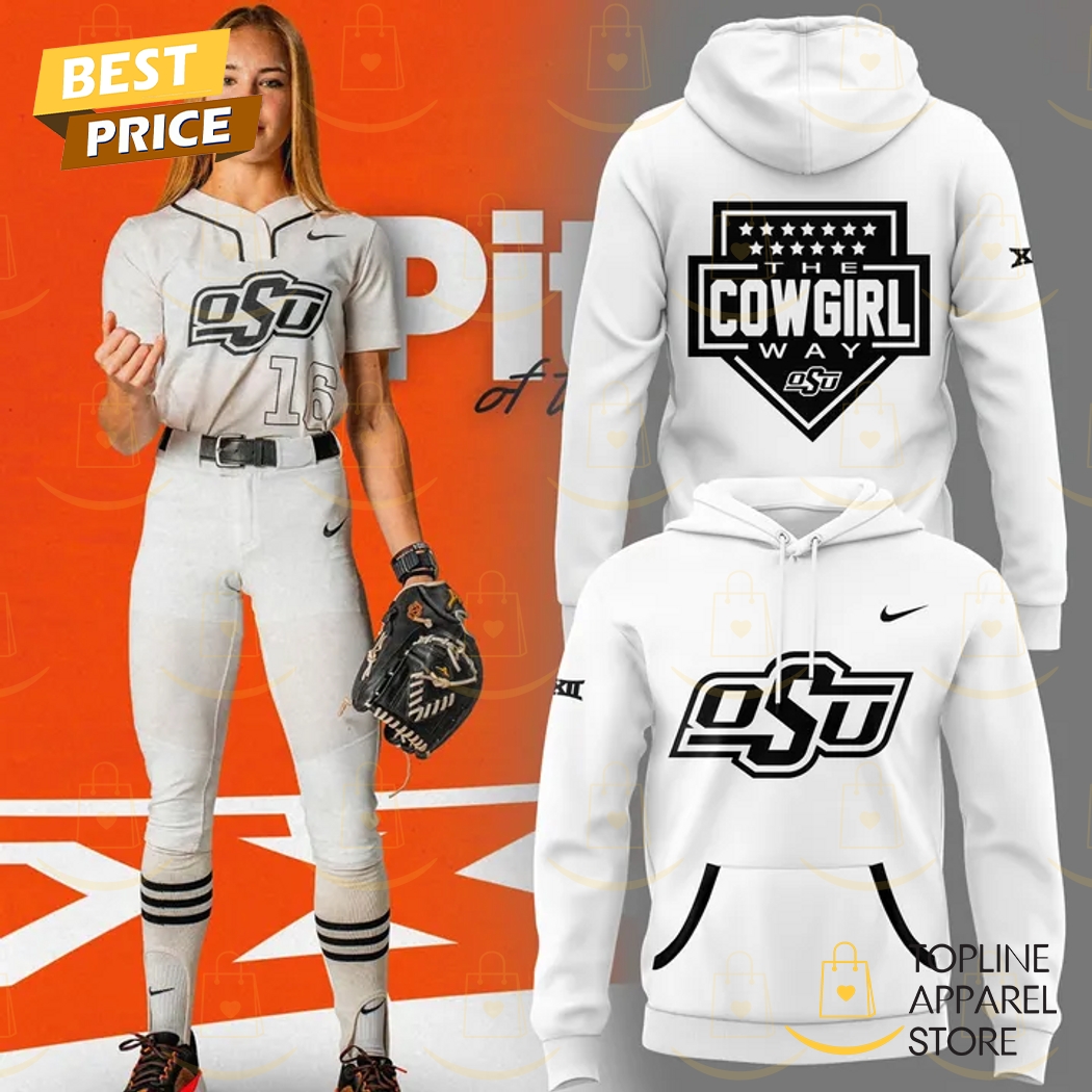 2025 OSU Cowgirl Softball Hoodie - White