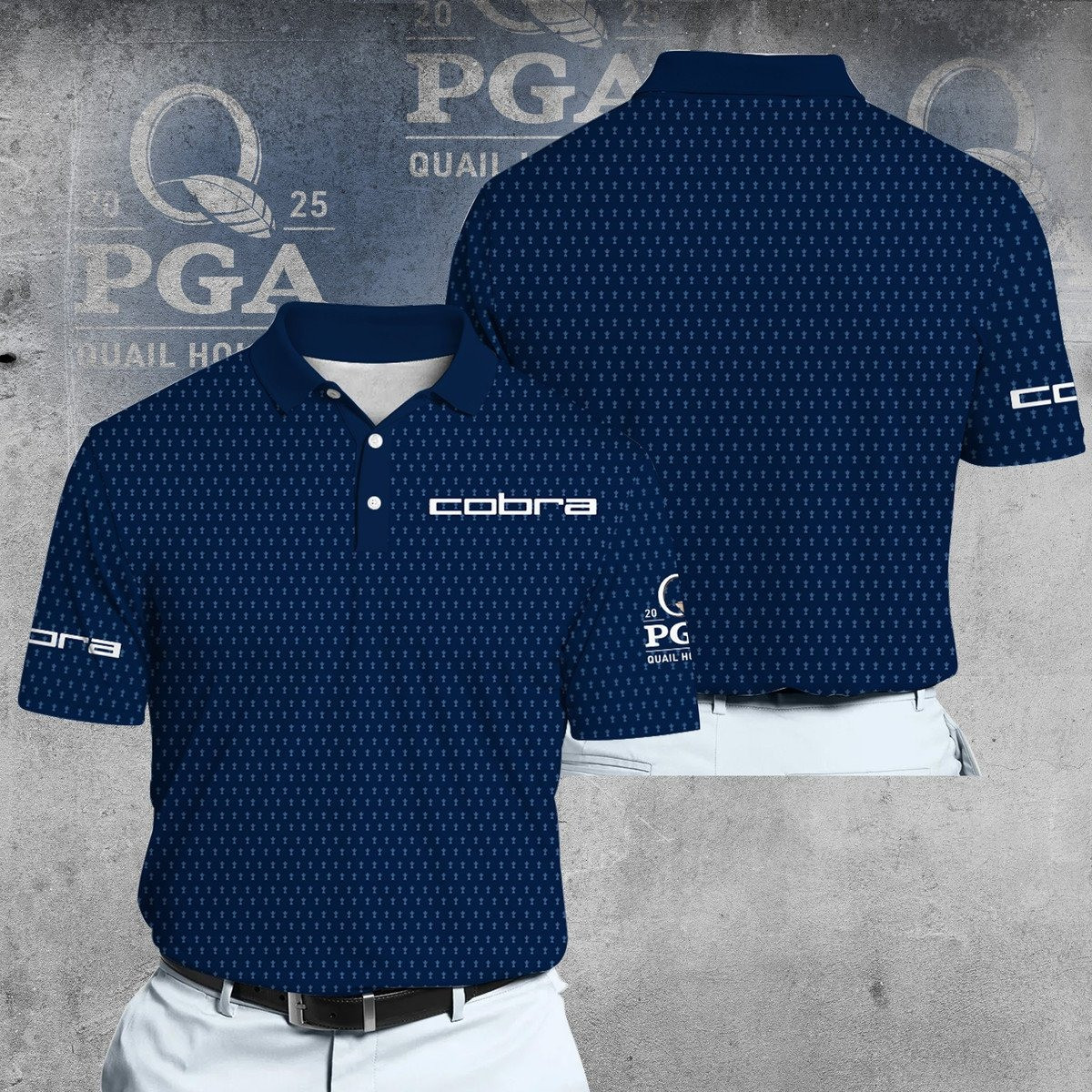 2025 PGA QUAIL HOLLOW Blue CB Men Polo Shirt Golf Gifts For Golfers