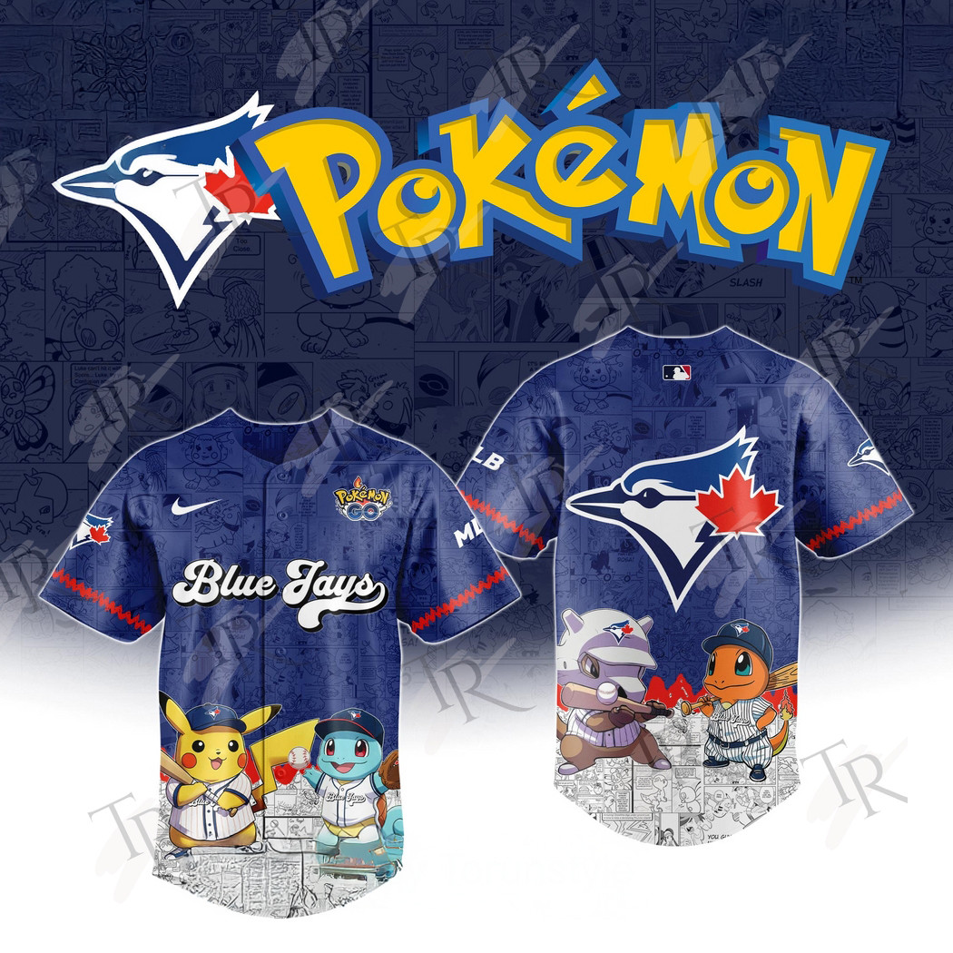 2025 Toronto Blue Jays Pokemon Go Special Baseball Jersey Gift Ideas For Baseball Players