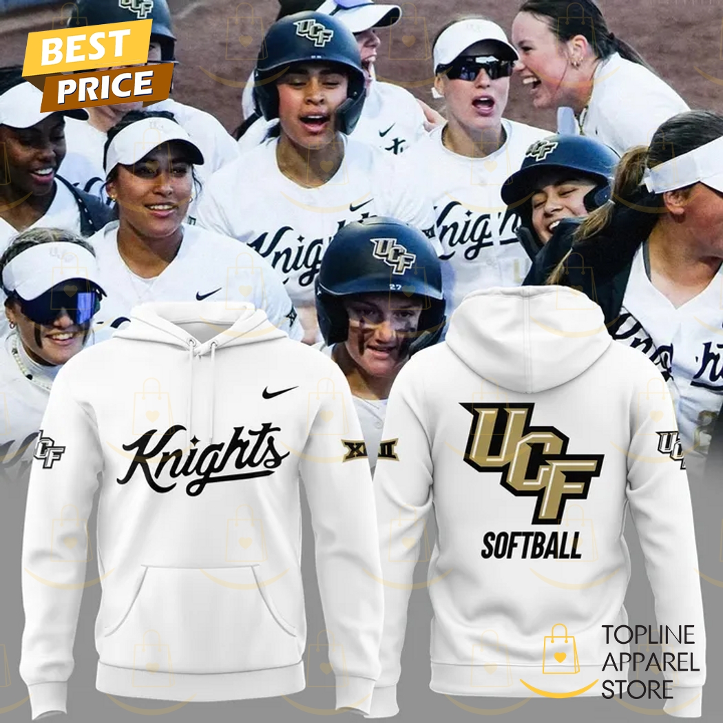 2025 UCF Knights Softball Logo Hoodie - White