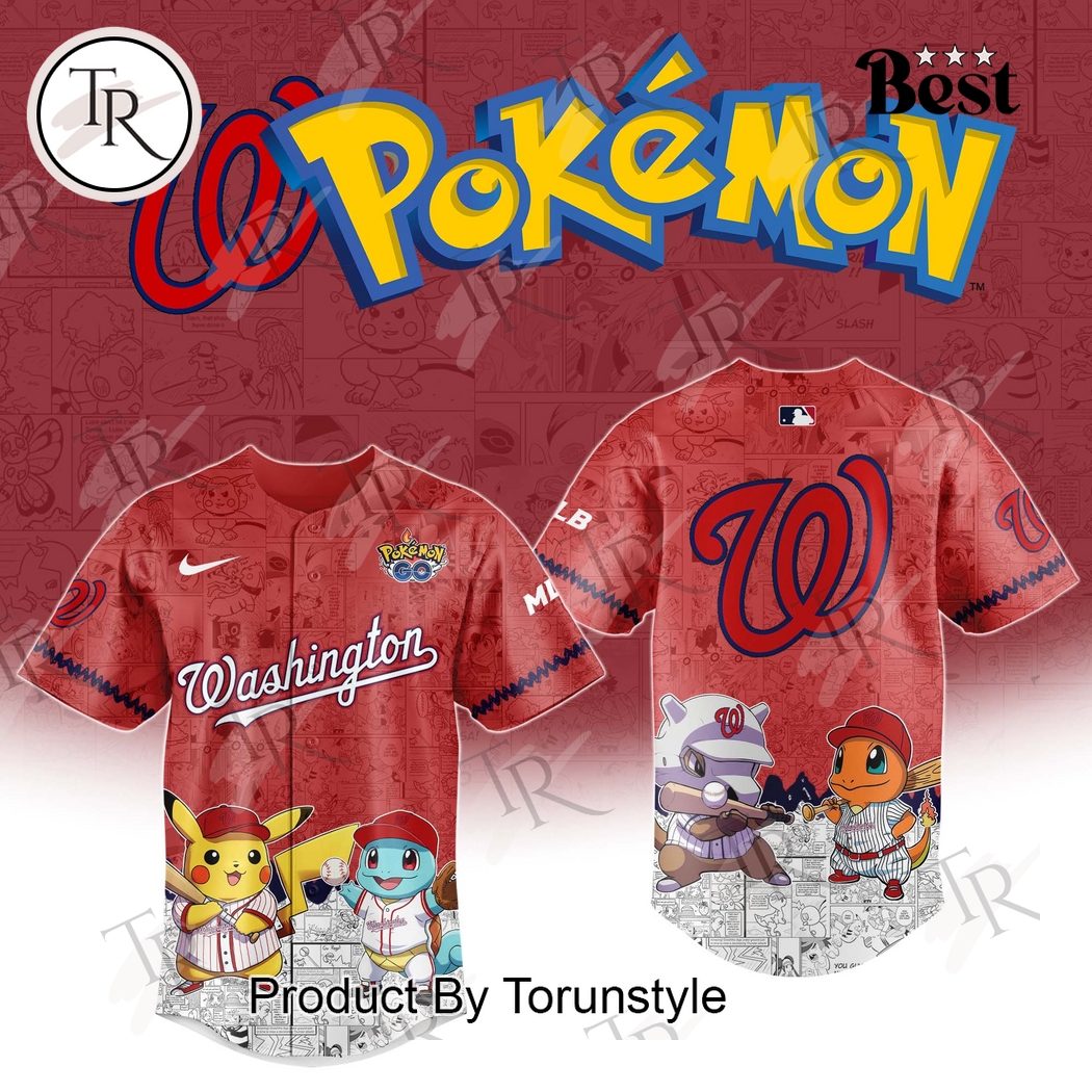 2025 Washington Nationals Pokemon Go Special Baseball Jersey 