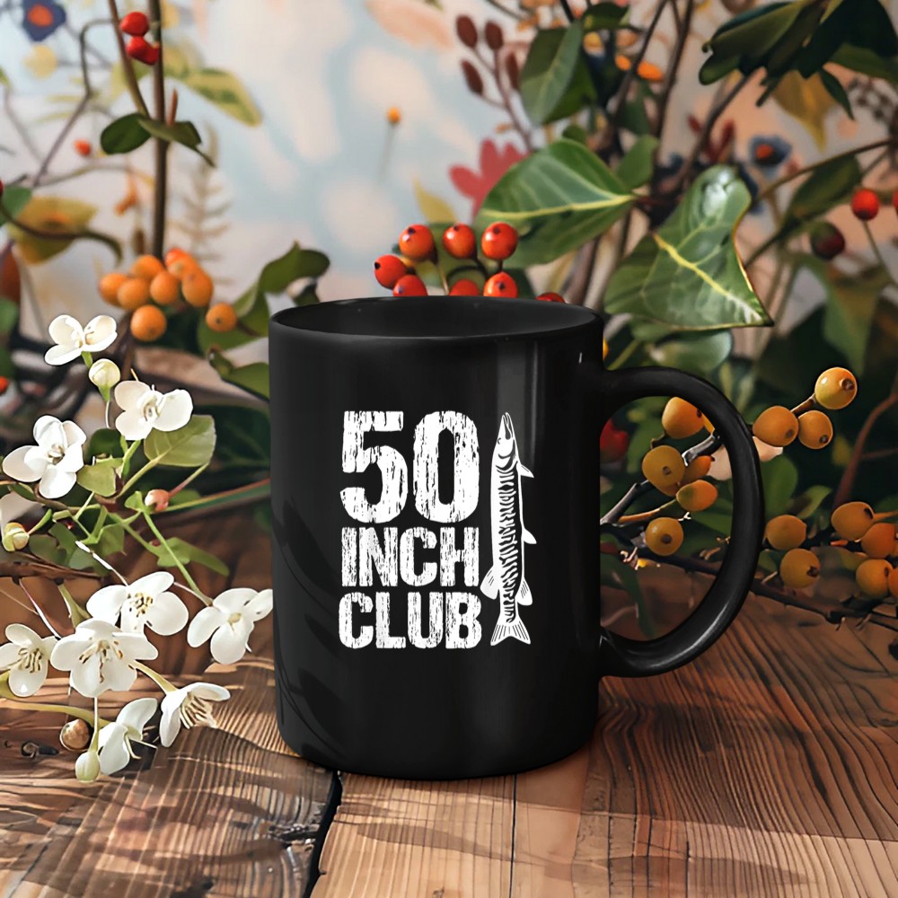 50 Inch Club Musky Fishing Muskie Fisherman Funny Fishes Mug