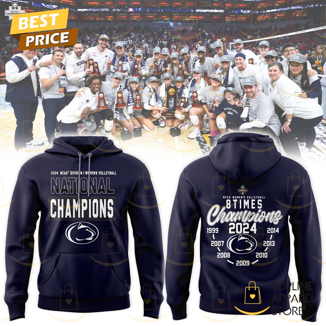 8 Time National Penn State Nittany Lions Women Volleyball Champions Hoodie