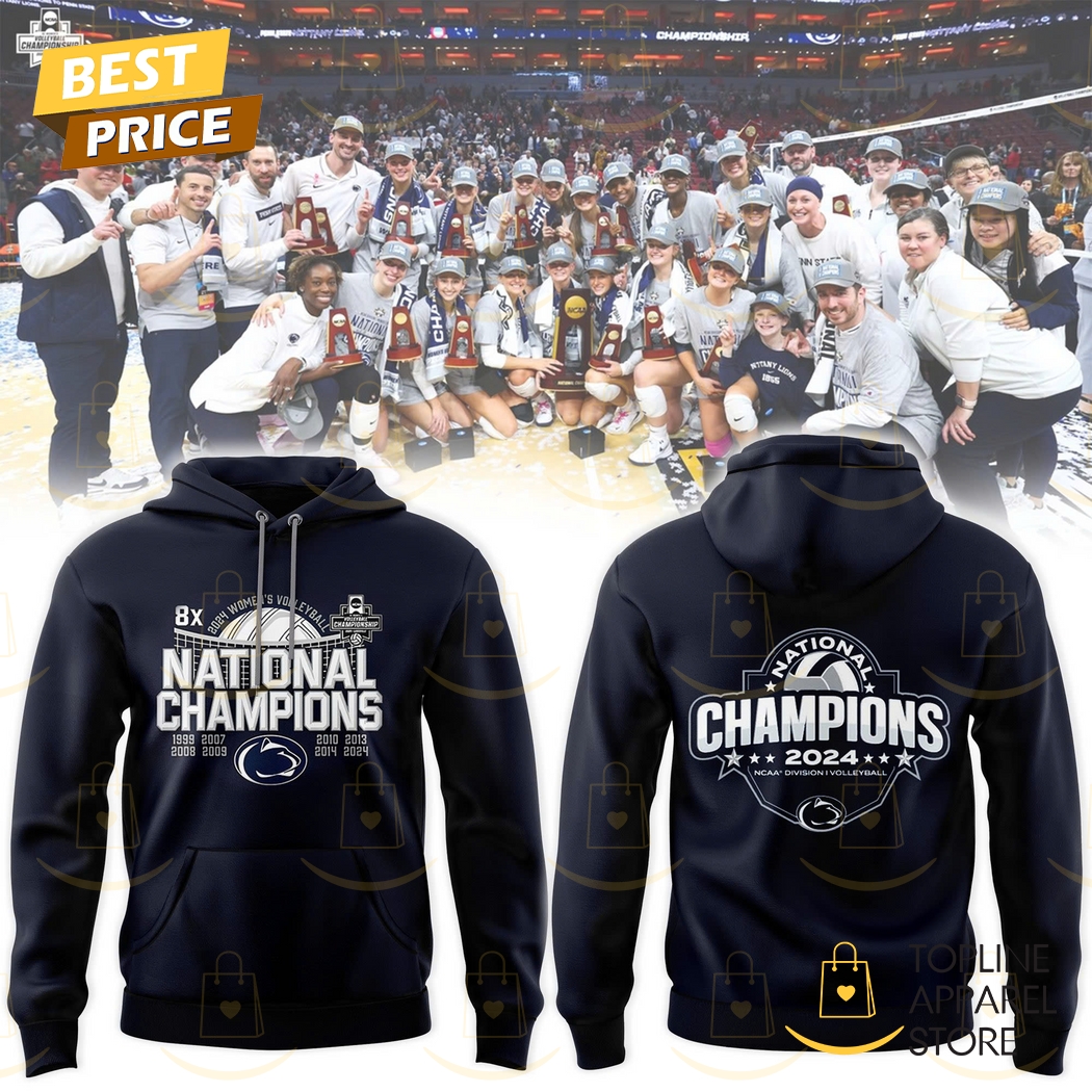 8x National Penn State Nittany Lions Women Volleyball Champions 2024-2025 Hoodie