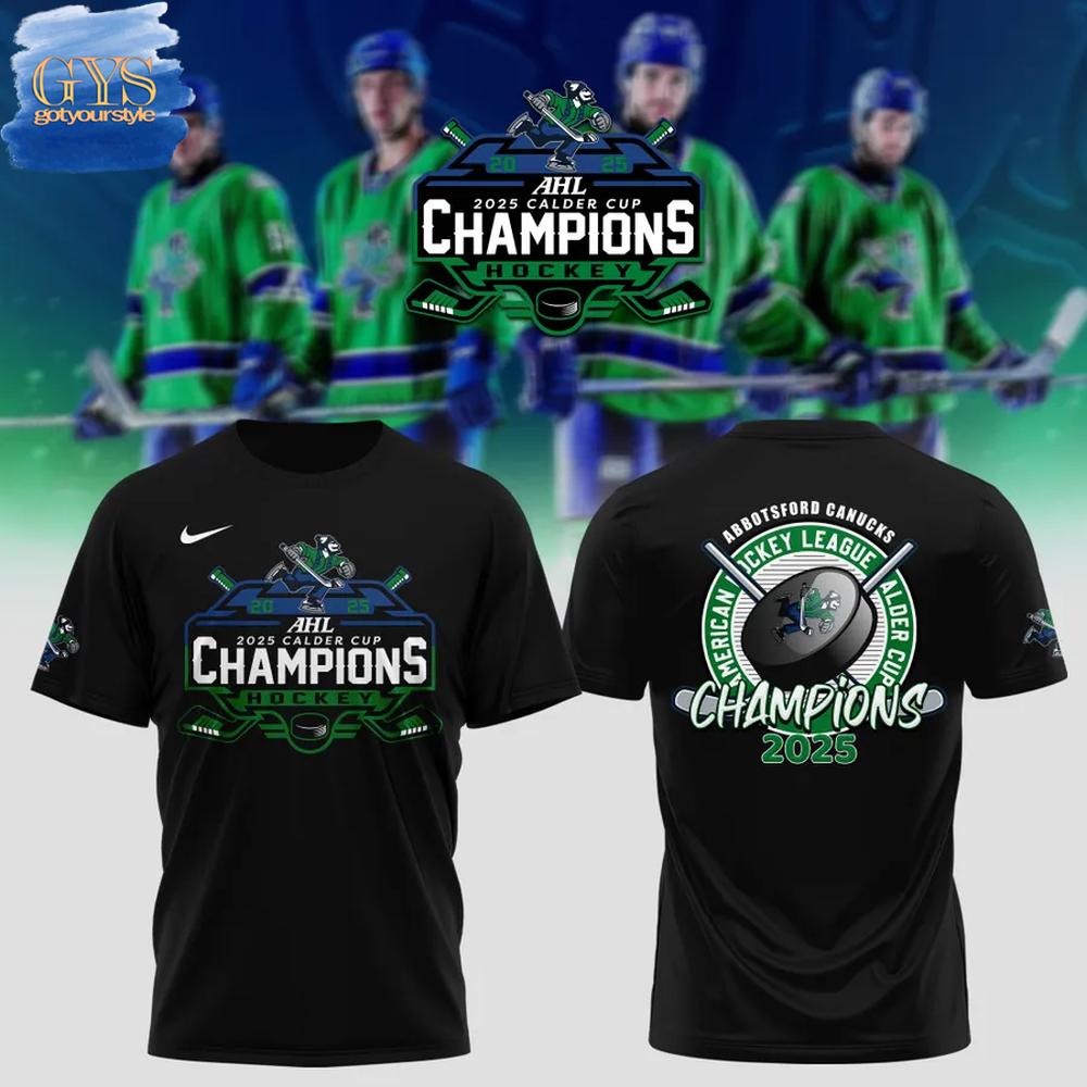 Abbotsford Canucks 2025 Calder Cup Champions Locker Room T-Shirt Gift For Sport Music Fans