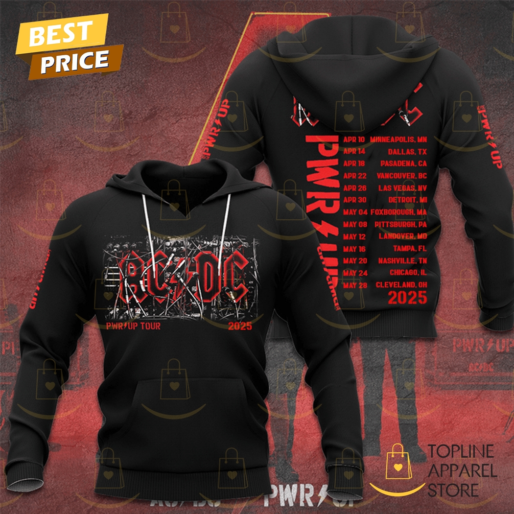 AC DC Pwr Up 2025 Design Hoodie - Black